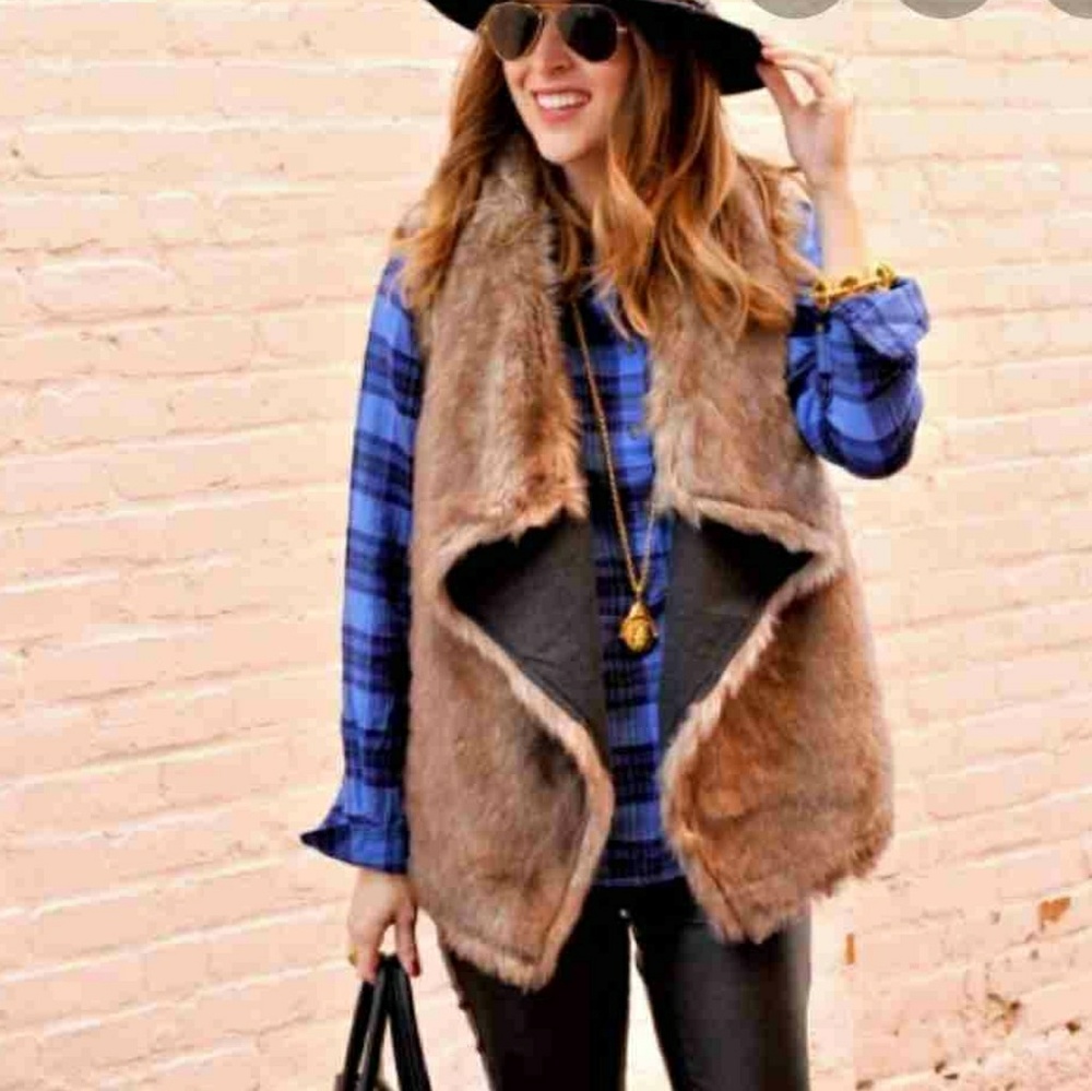 EUC XXL Mossimo Co. Reversible Fur Vest